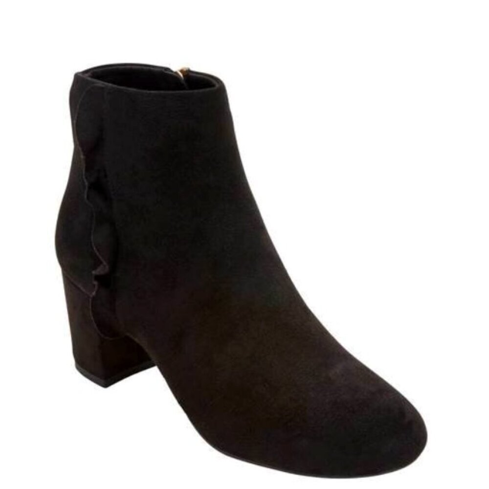Rockport Women's Total Motion Oaklee Ruffle Bootie Black- 9